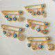 Eye charm pin pendant for necklace