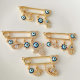 Blue eye pin charm pendant for necklace