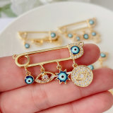 Eye charm pin pendant for necklace