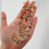 Eye charm pin pendant for necklace
