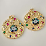 Shell eye round pendant