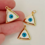 Triangle white eye charm