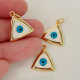 Triangle white eye charm