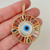 Evil eye round pendant