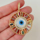 Evil eye round pendant