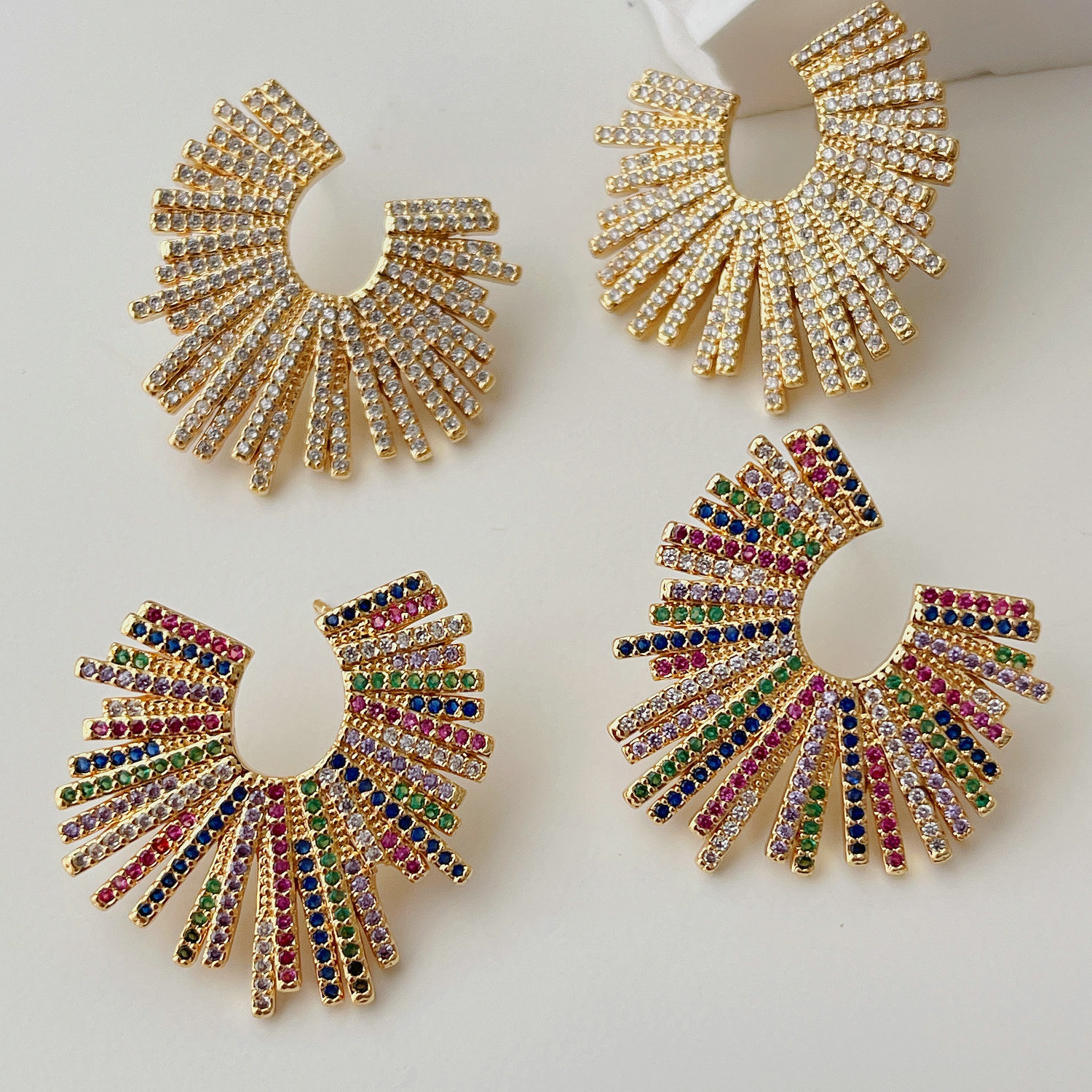 Fashion pave earrings
