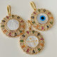 Colorful shell eye pendant
