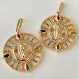 Colorful Virgin Mary pendant