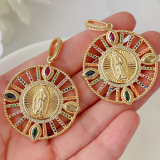 Colorful Virgin Mary pendant