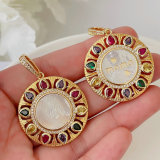 Colorful mom shell pendant