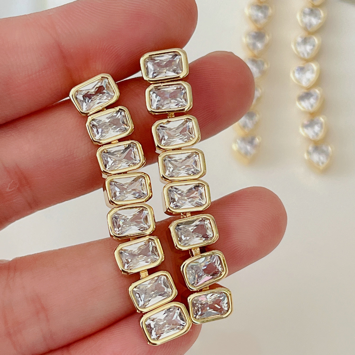Fashion zircon earrings