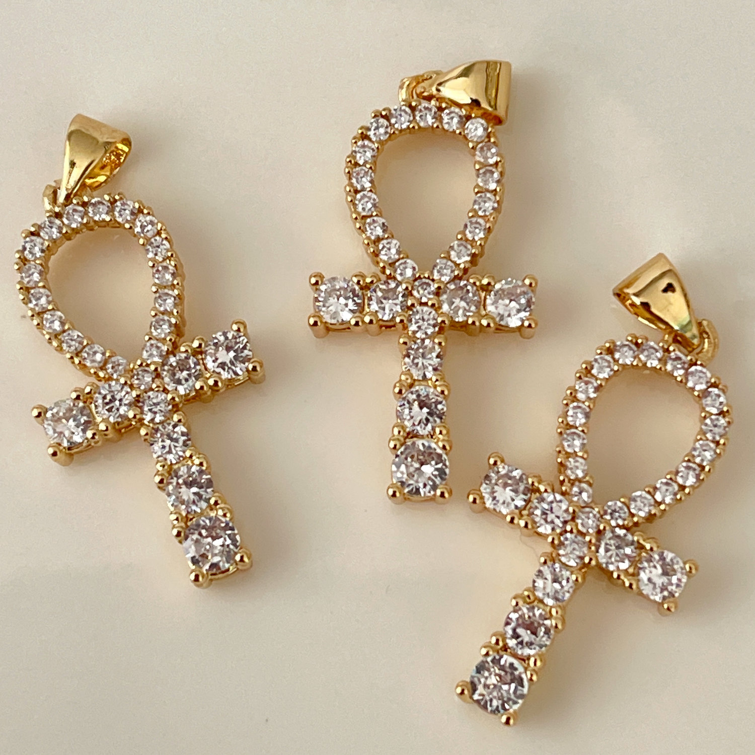 Pave cross Charm