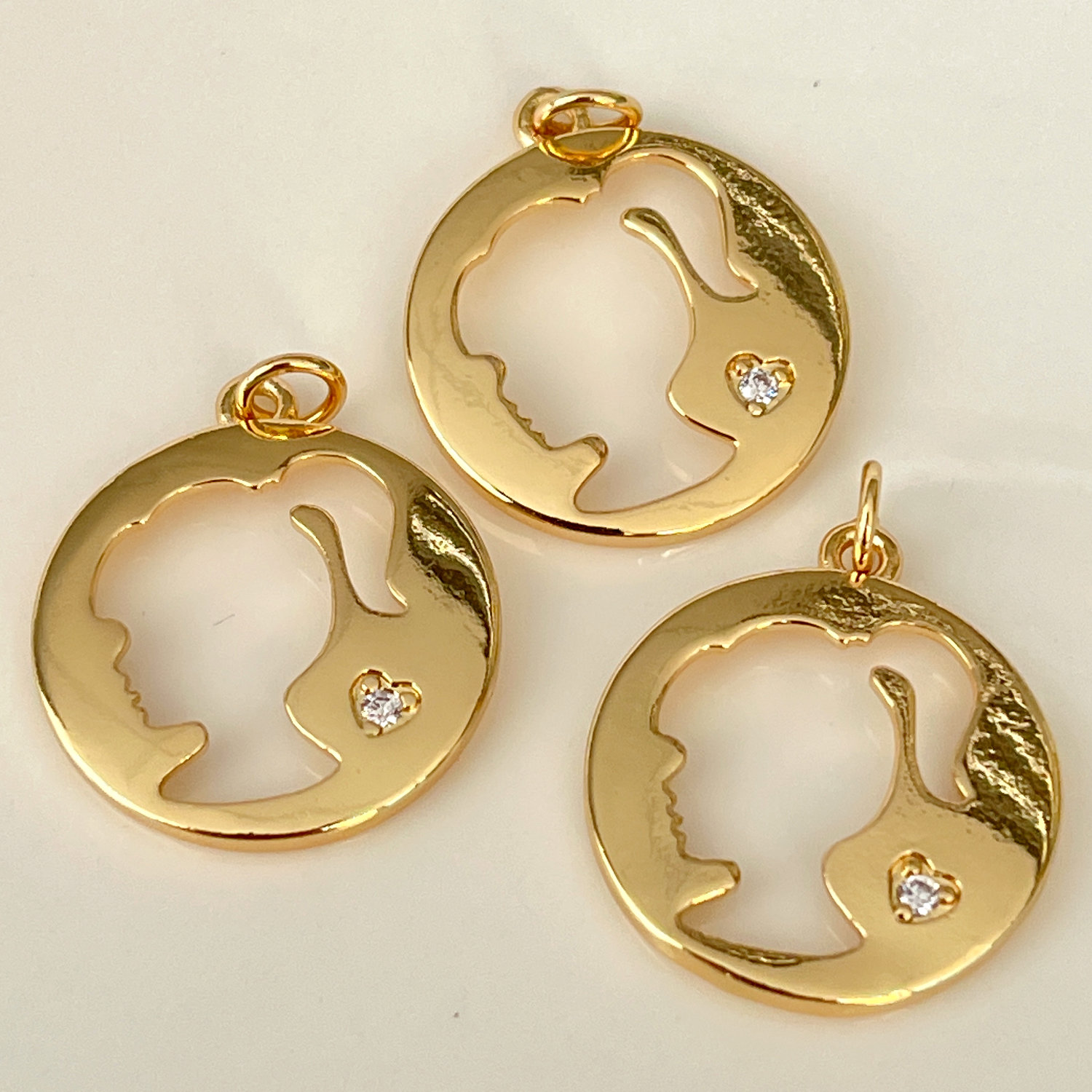 Round girl charm