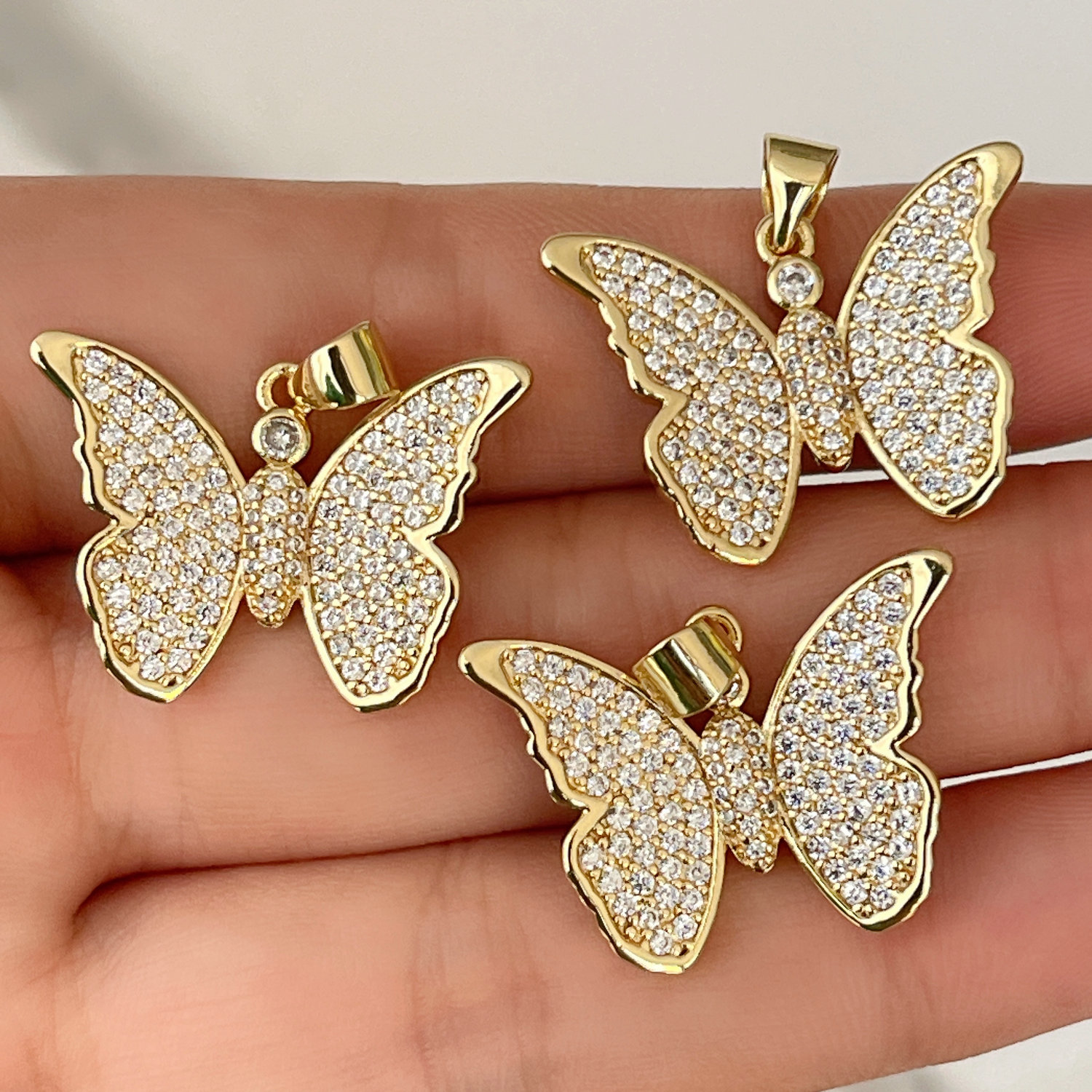 Pave Butterfly Charm