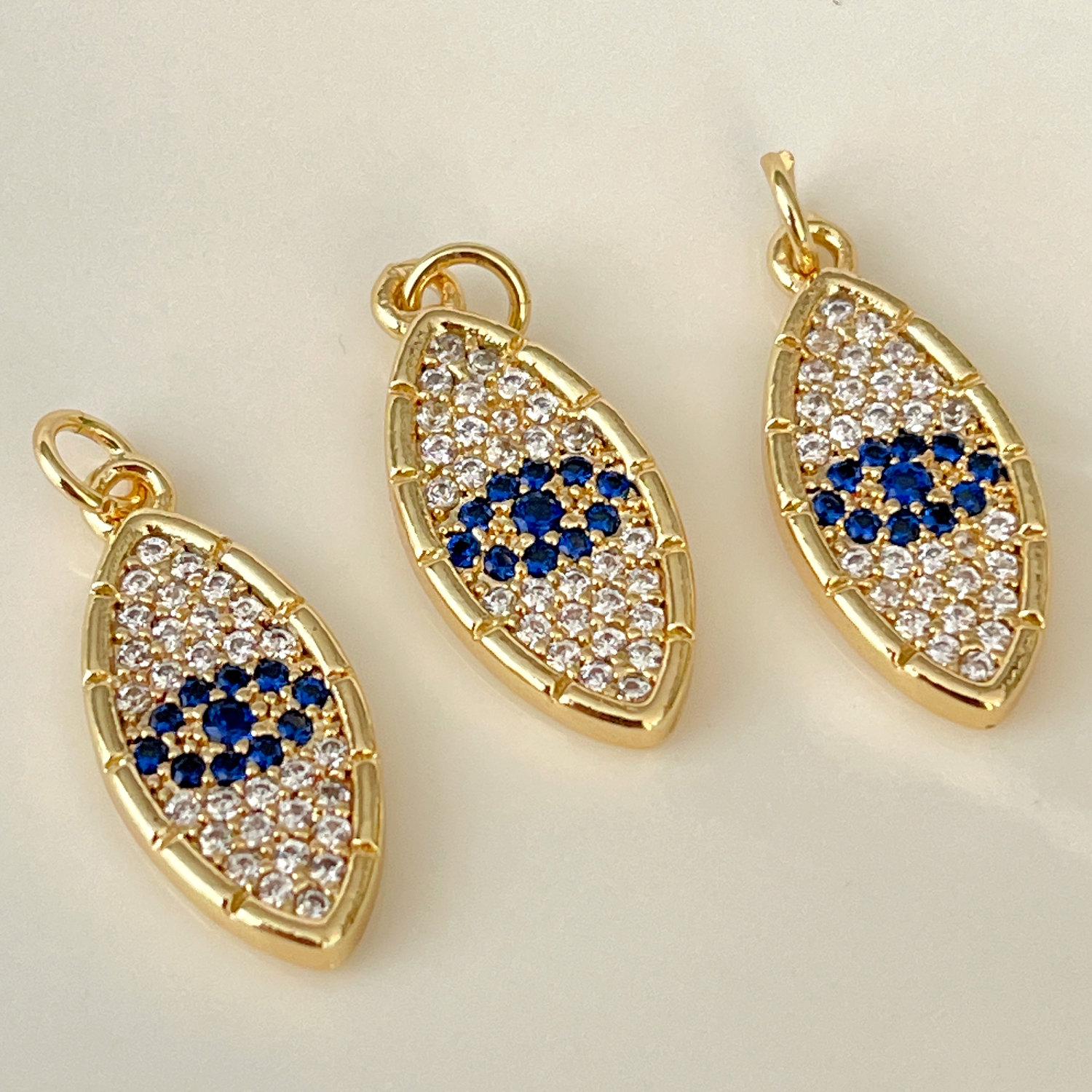 Long evil eye charm