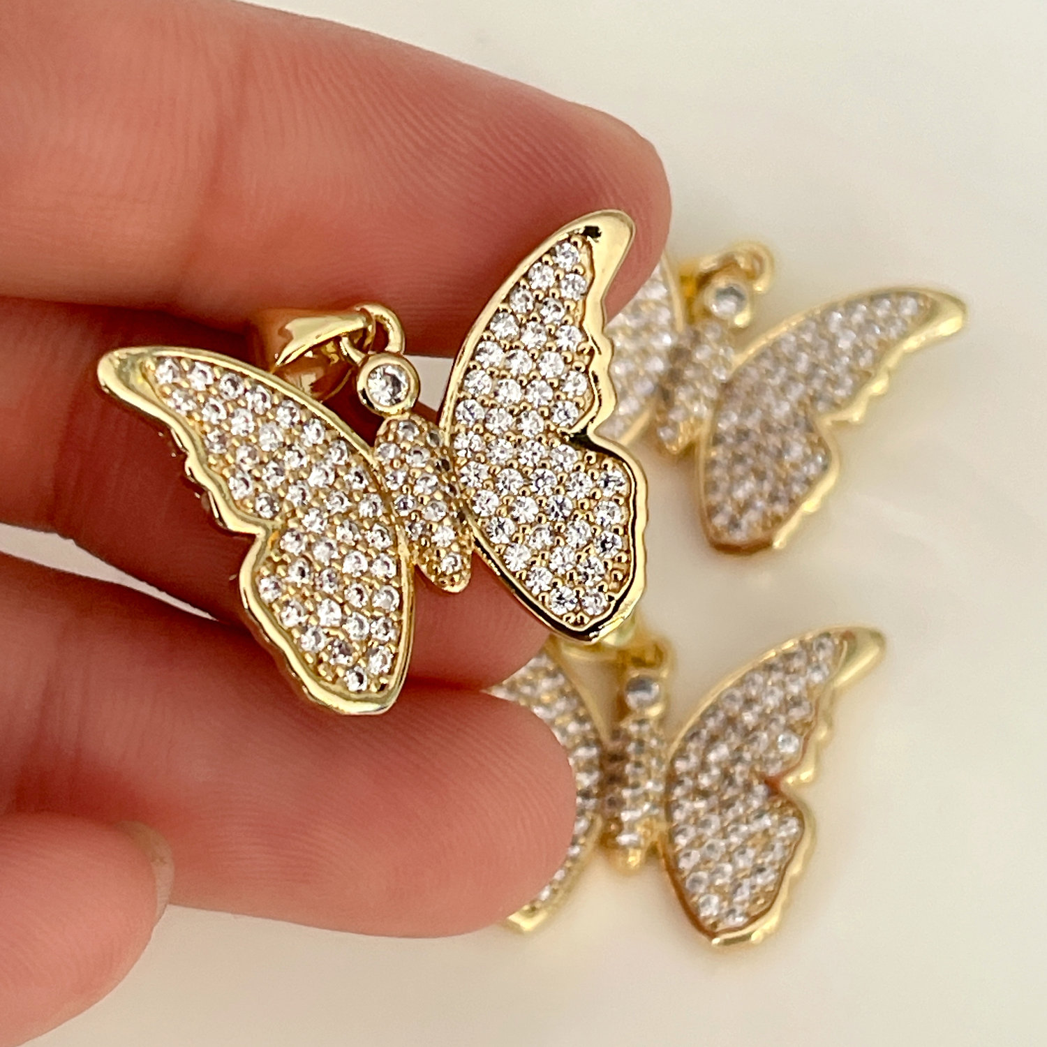 Pave Butterfly Charm