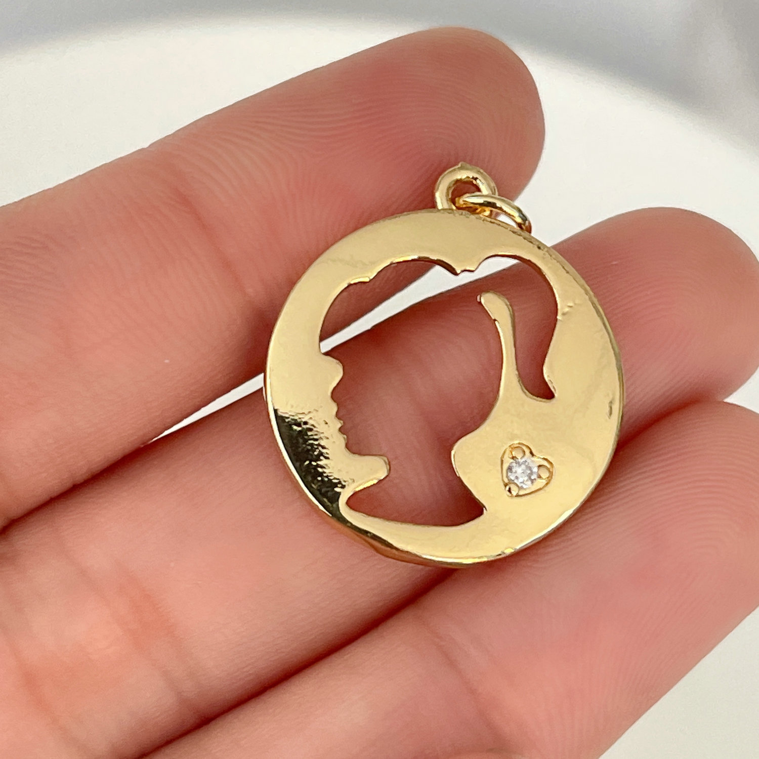 Round girl charm