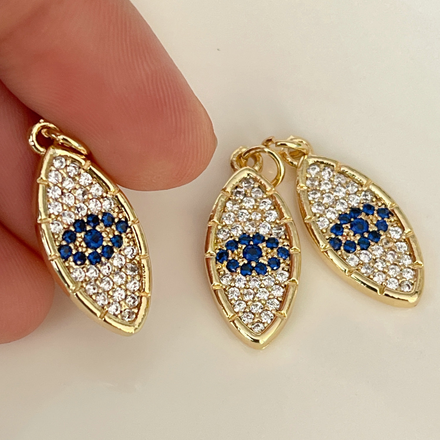 Long evil eye charm