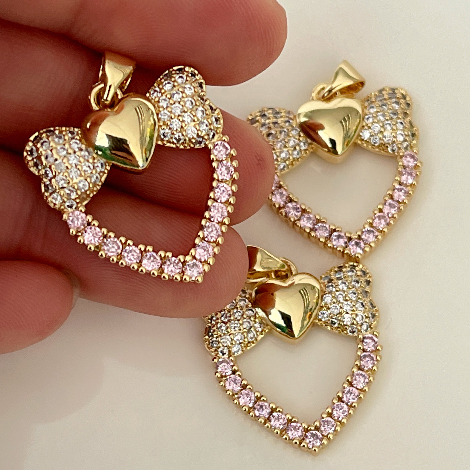Heart Bowknot Charm