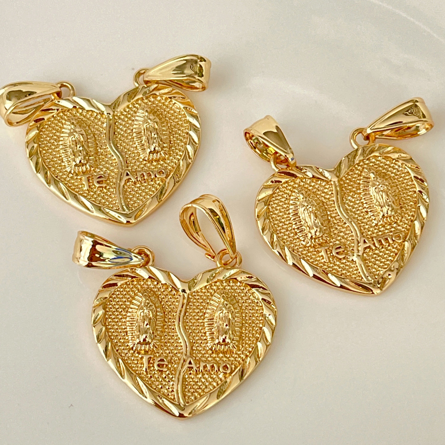 Heart religious charm