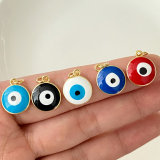 Enamel eye charm