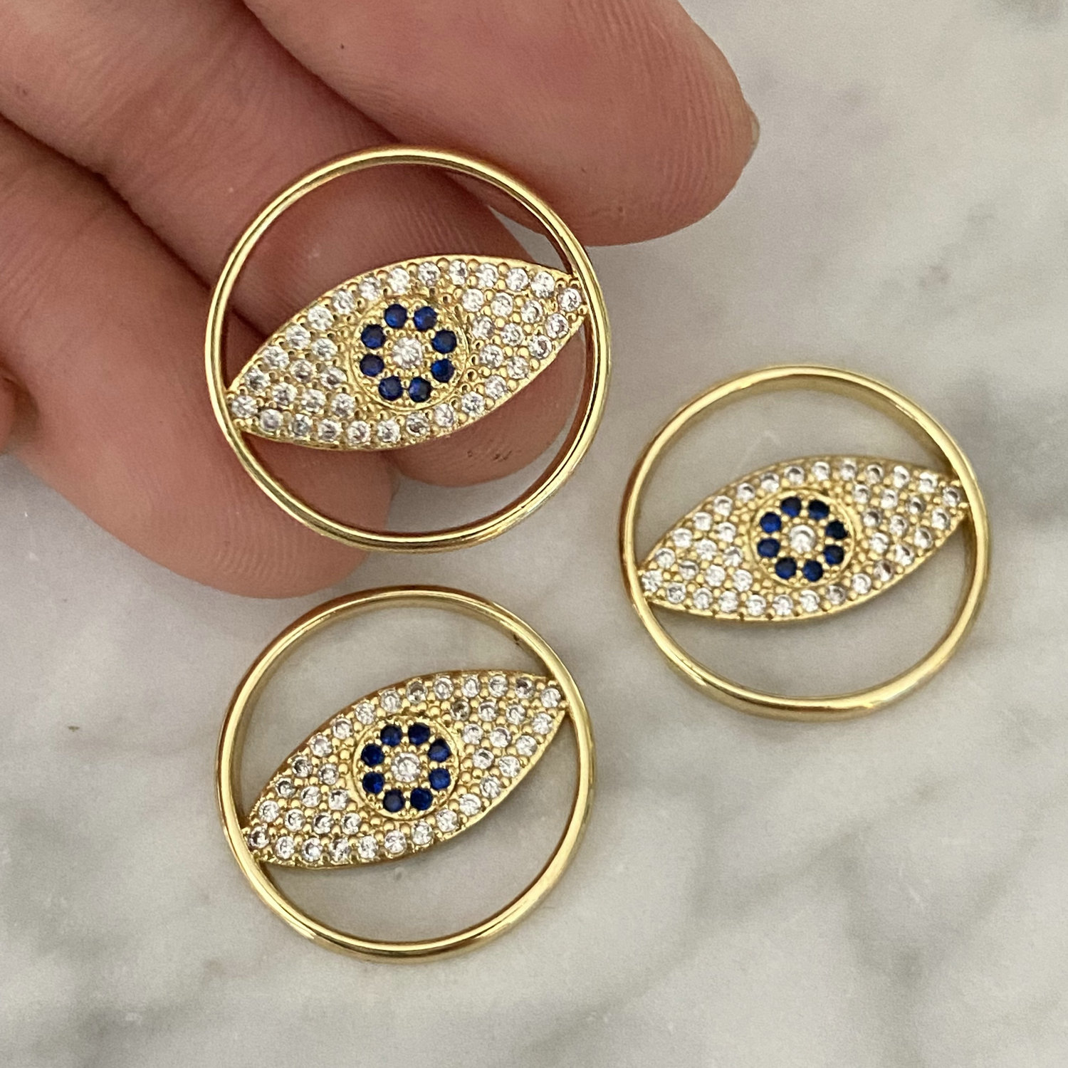 Evil Eye Connector for bracelet