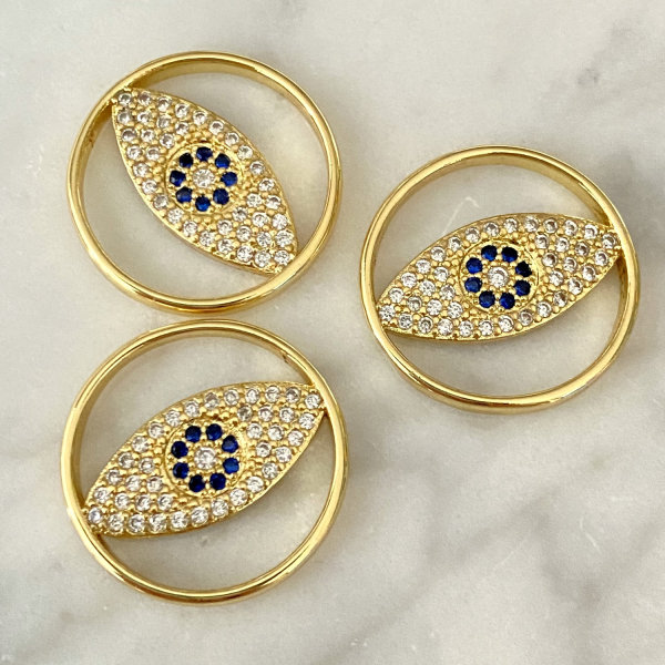 Evil Eye Connector for bracelet