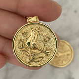 Round bird charm