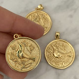 Round bird charm