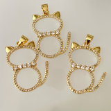 Pave cat charm