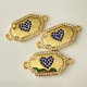 Pave Heart connector for bracelets