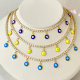 Small Evil eye charm Tennis necklaces