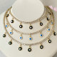 Small Evil eye charm Tennis necklaces