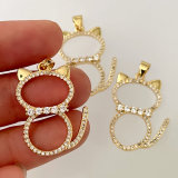 Pave cat charm