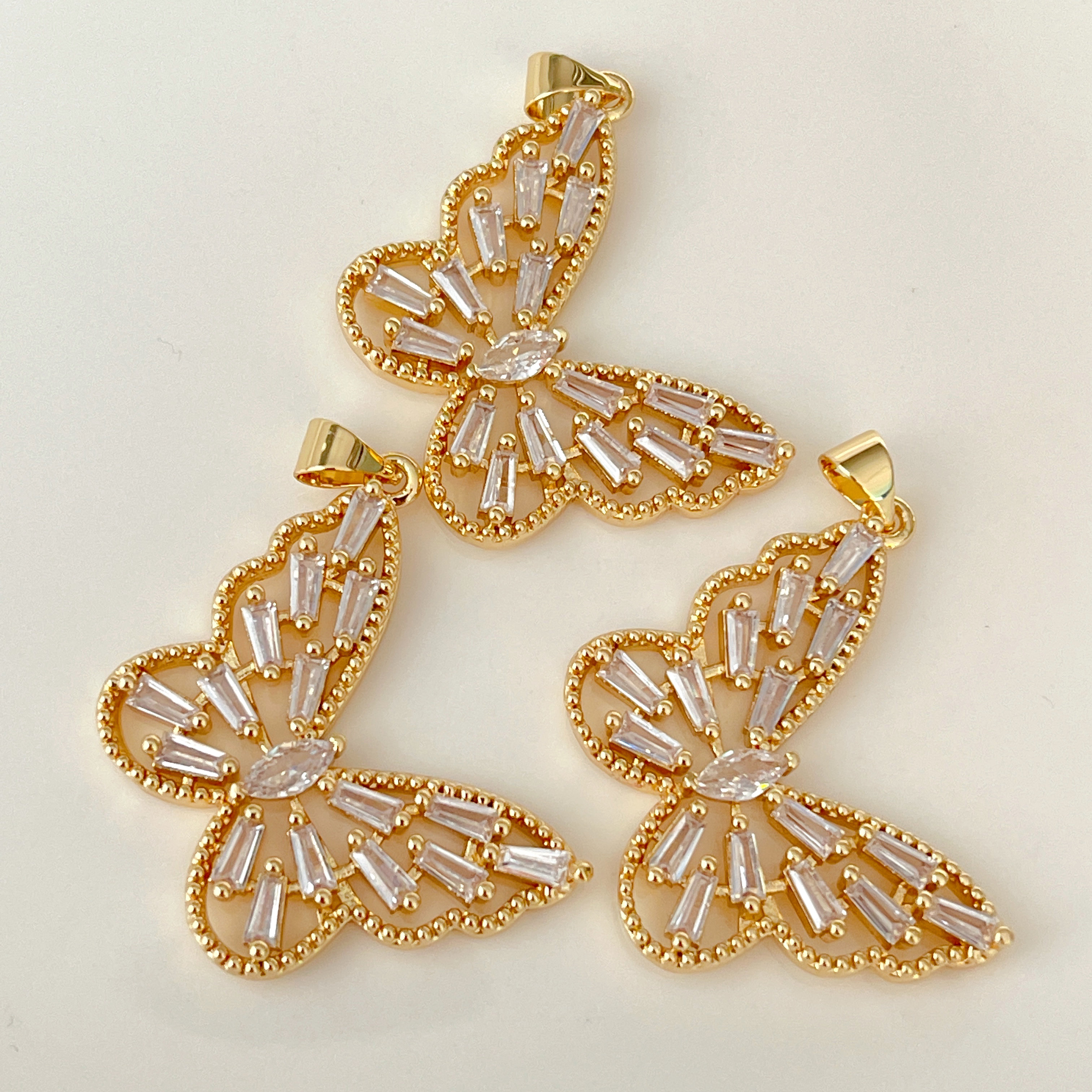 Pave butterfly charm