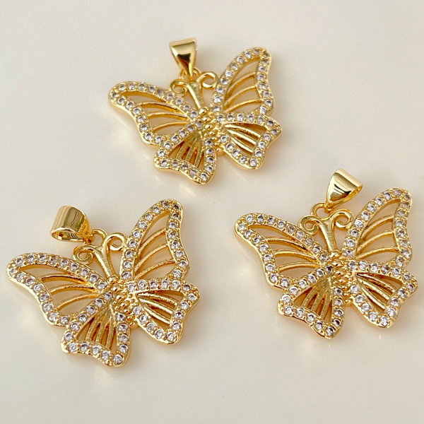 Pave Butterfly Charm