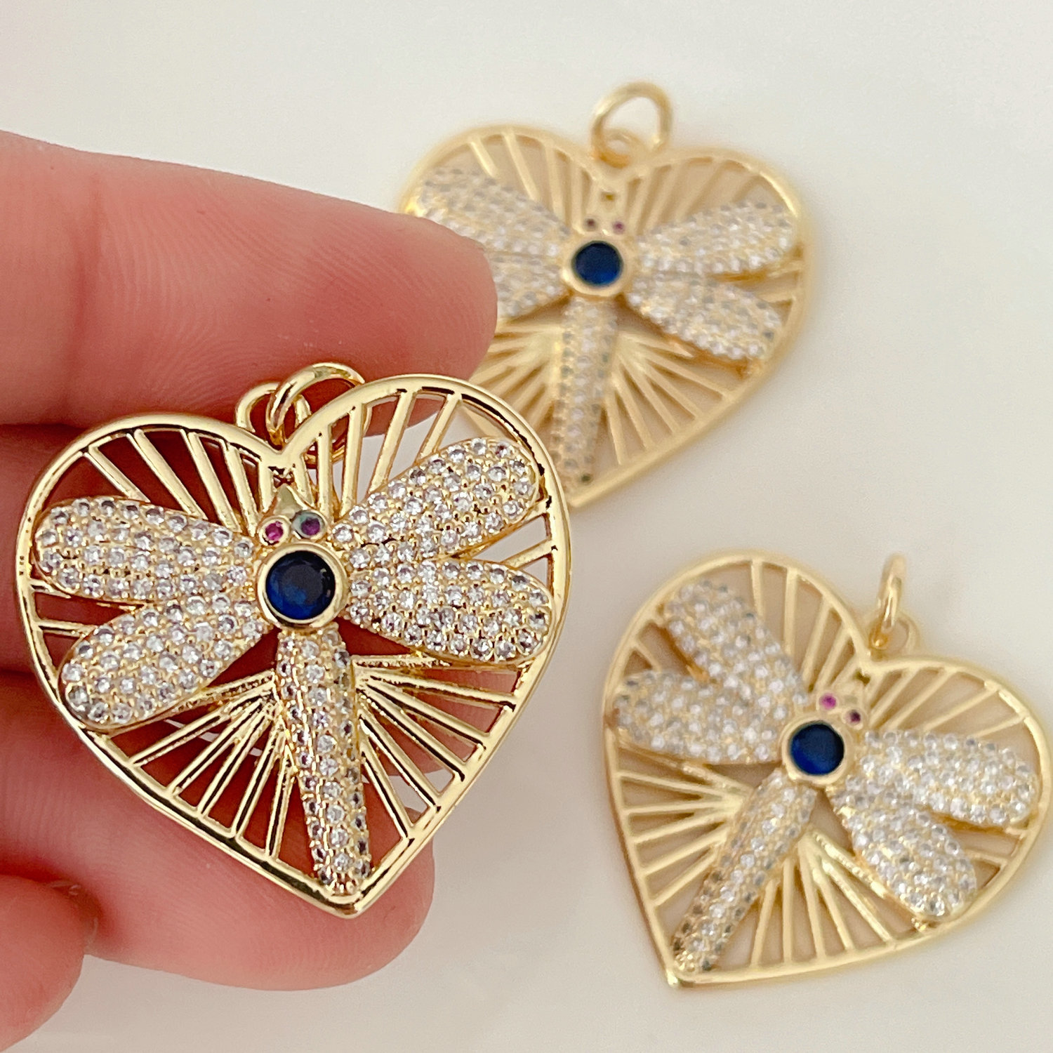 Copy Pave Colorful Butterfly Charm