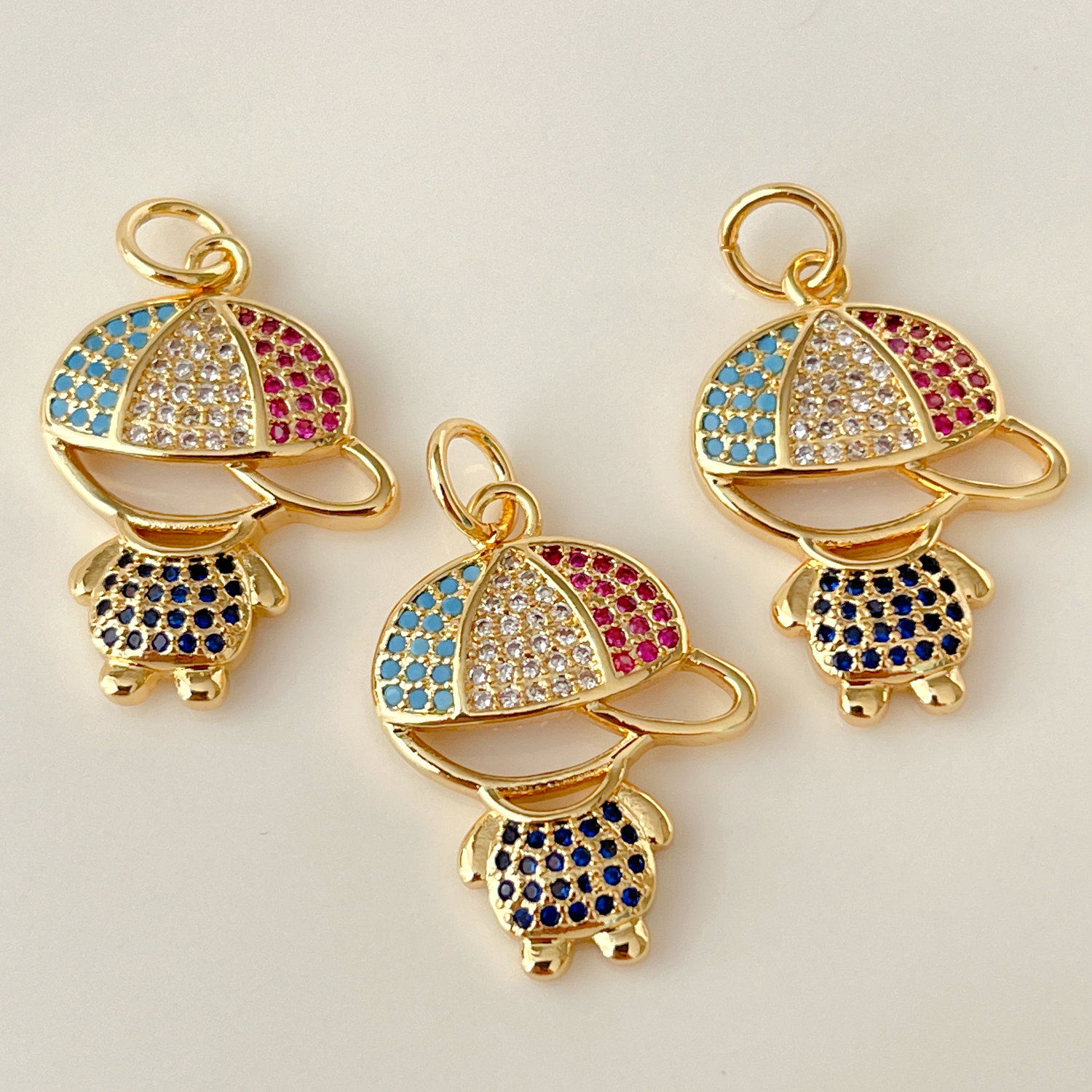 Pave Colorful Boy charm