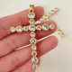 Big zircon cross pendant