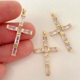 Pave Cross Charm