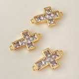 Pave cross connector for bracelet