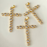 Big zircon cross pendant