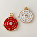 Round enamel charm