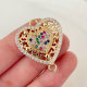 Pave Heart connector for bracelets
