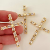 Pave cross charm