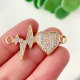 Pave cactuselectrocardiogram connector for bracelet