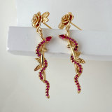 Pave snake earrings