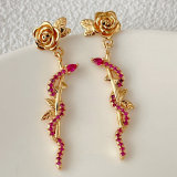 Pave snake earrings