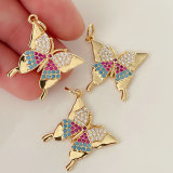 Pave Colorful Butterfly Charm