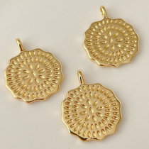 Metal round charm